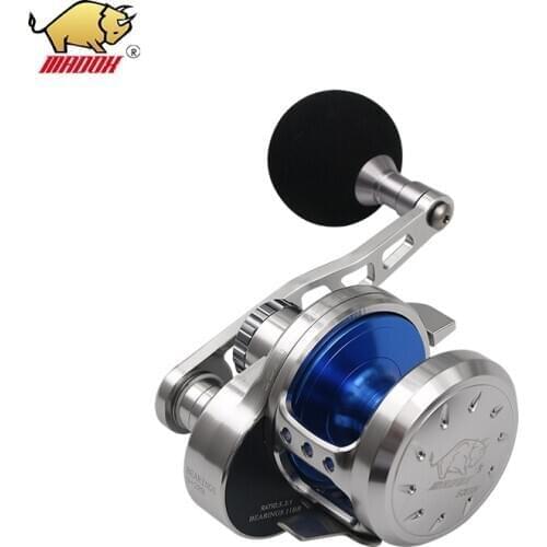 New Arrival Full Metal CNC Jigging Reel Slow Jig Reel 9+2BB Saltwater Sea Fishing Reel 20-40kgs drag Trolling Reel ECO20-50