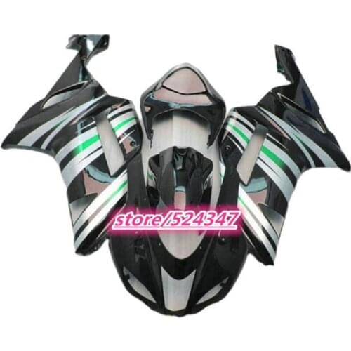 New ABS Motorcycle whole Fairings Kit Fit for kawasaki Ninja ZX6R 636 2007 2008 6R 07 08 ZX-6R Fairing set green BLACK