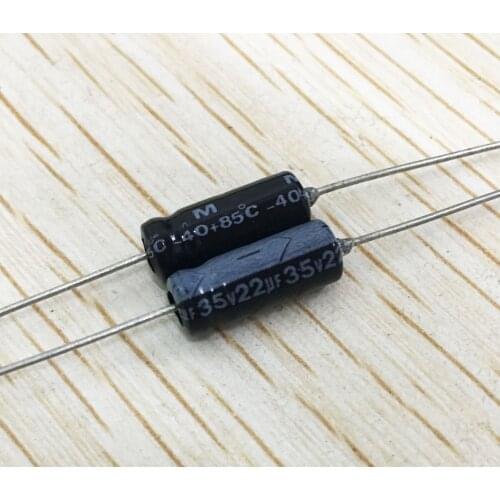 35v 22uf Original New Axial Audio Electrolytic Capacitor Capacitance 6x12mm +/- 20