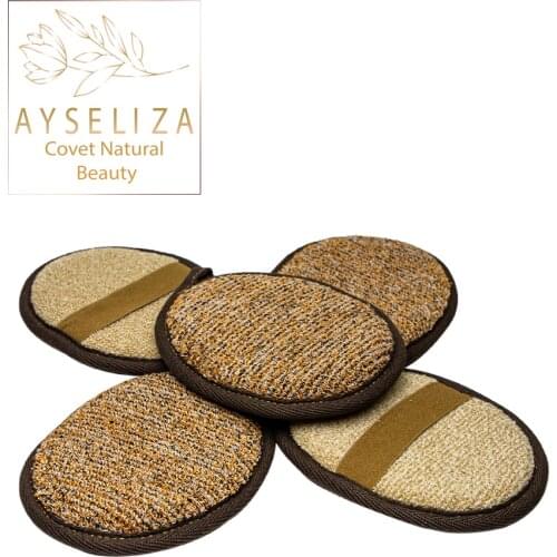 Ayseliza 100% Natural Horsehair Exfoliating Bath Pad Scrubbing Body Remove Dead Skin Eliminate Acne Eczema Purifying Silky Mitt
