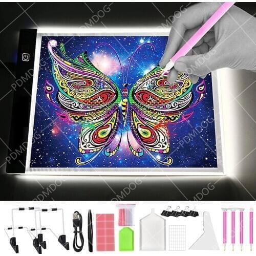 PDMDOG Diamond Painting A3/A4/A5 Led Light Pad Board for Diamond Art Painting Tools Led Lamp USB Powered Diamond Embroidery Tool