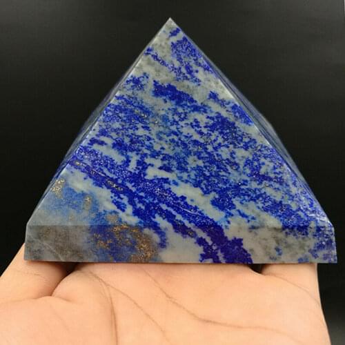 Natural Lapis Lazuli Gemstone Crystal Pyramid Healing Meditation