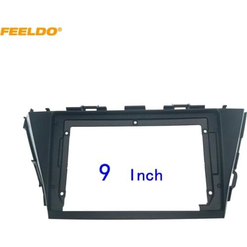 FEELDO Car Radio Audio Face Plate Fascia Frame For Toyota Prius 2013 9" Big Screen CD/DVD Player Panel Dash Mount Kit #HQ6902