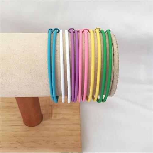 Trendy Colorful Coating Blue Green Pink White Yellow Purple Hoop Earrings For Women Girl Elegant Casual Delicate Jewelry