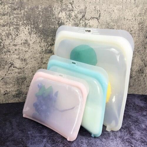 Silicone Storage Bags Cook Food Reusable Wrap Organizer Store Pouch Freeze Leakproof Dishwasher-Safe Storage Containers New