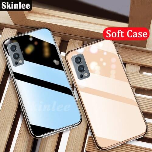 Skinlee 2 pcs Case For OnePlus Nord 2 5G Transparent Clear Water Phone Cover For One Plus Nord CE N200 Clear Shockproof Cases