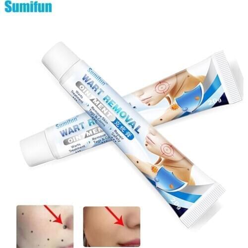 Sumifun 2pcs Clear Moles & Tag Wiper Wipe off Tags & Moles Remover Ointment Wart Removal Cream Genital Wart Treatment Face Care