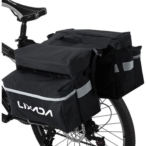 Bicycle Bag Bike Trunk Rear Rack Bag with Reflective Strips Large Capacity Cycling Luggage Storage Bags for Outdoor Cycling