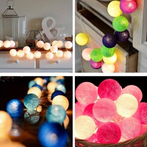 Battery Power Led Sepak Takraw Macaron Color Lights Christmas Lights Room Decor Wedding Party Decoration Fairy Lights Navidad