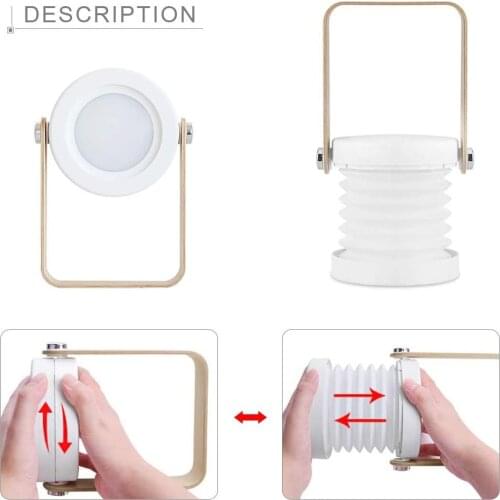 LED Lantern Light, SZSMD Foldable Night Light with Touch Control, Dimmable Warm Light with 3 Level of Brightness, Rechargeable T