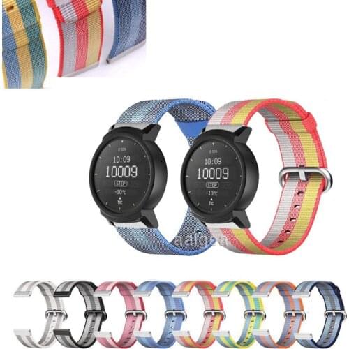 20mm 22mm Woven Nylon Band Sport Loop Strap for Ticwatch 2/Ticwatch E Watch Strap