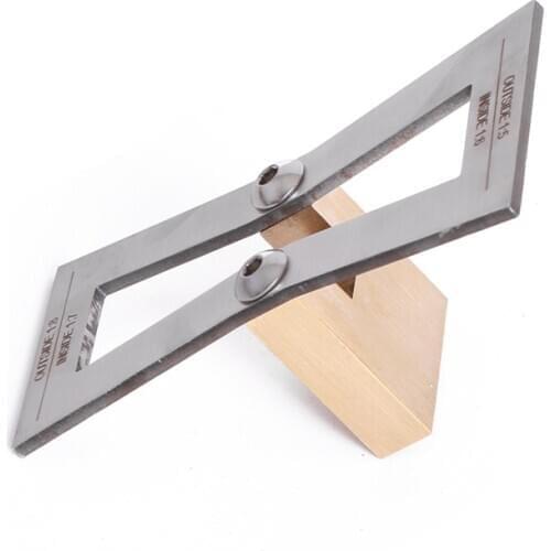 Dovetail Scribe Line Planner Woodworking Crossed Template Carpenter Drawing with Scale Woodworking Ruler Gauge Supplies