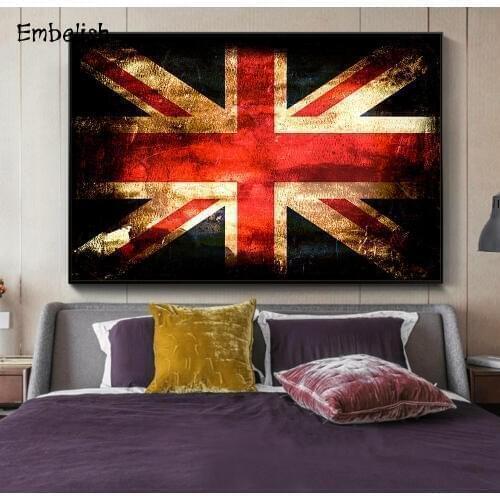 Embelish Hot Selling 1 Pieces Flag HD Print On Canvas Paintings For Living Room Modern Home Decor Wall Posters Bedroom Pictures