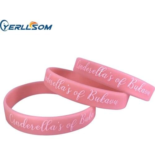 YERLLSOM 100pcs/Lot High Quality Wholesale Cheap silicone bracelets with print personal logo for events Y20070101