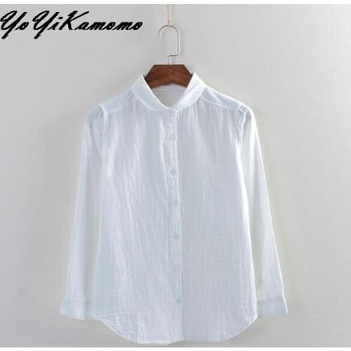 Женские белые рубашки YoYiKamomo China At AliExpress