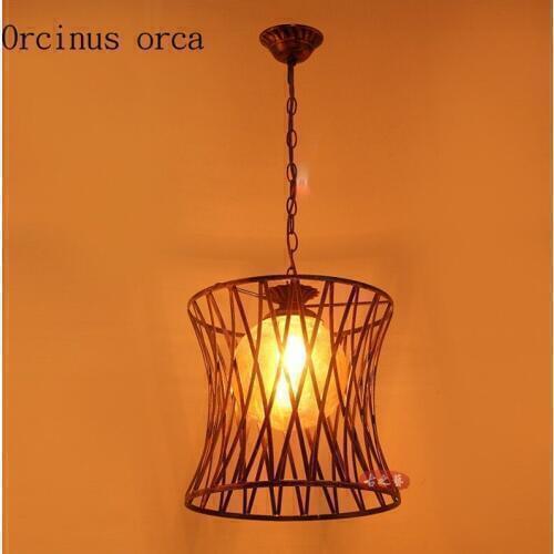 Chinese Country style retro iron art single head chandeliers restaurants aisles restaurants bars rustic chandeliers