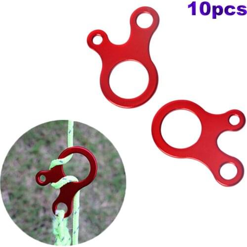 10 Pcs Quick Knot Tent Wind Rope Buckle 3 hole Antislip Camping Hiking Tightening Hook Wind Rope Buckles Emergency