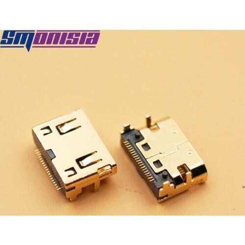 Smonisia 10PCS Mini HDMI-compatible 19PIN Patch MINI HD Female C-type for Tablet PC HD Interface Connector