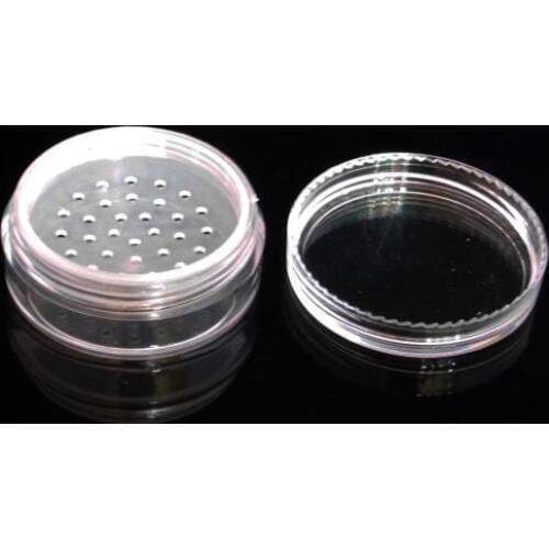 100pcs 20g transparent cream jar / 20ml plastic cosmetic bottles / loose powder containers with sifter