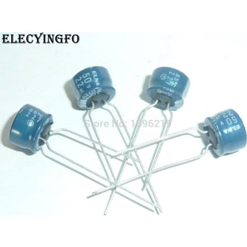 100pcs 22uF 50V22UF ELNA RC3 Series 8x5mm 50V22uF Low Profile Audio Capacitor