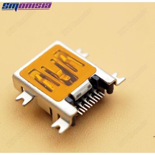 Smonisia 20pcs 10P/F 2.1mm Sink Type mini usb Female Socket for PHILIPE 10Pin Mini USB Connector