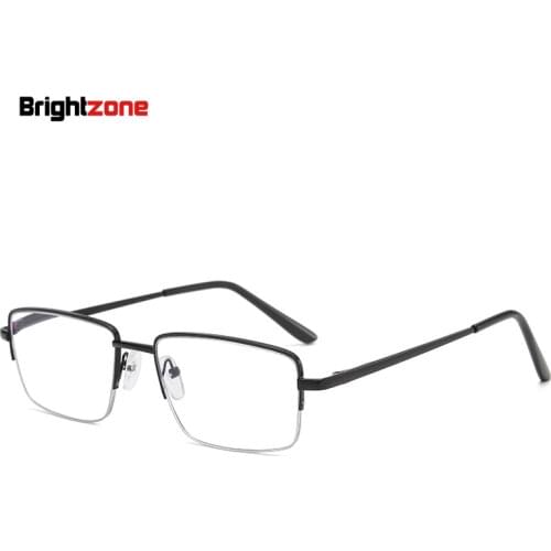 2019 Male Half Rim Titanium Alloy Spring Distance And Near Hyperopia Progressive Reading Glasses Frame For Men Lens Height 35mm