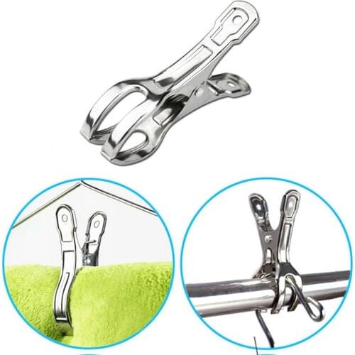 5/10 x Stainless Steel Heavy Duty Large Beach Towel Clips Clothes Pegs Pins