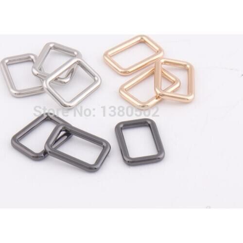 6pcs /lot square shape gold silver black color metal buckle for belt Backpacks DIY Garment Accessories