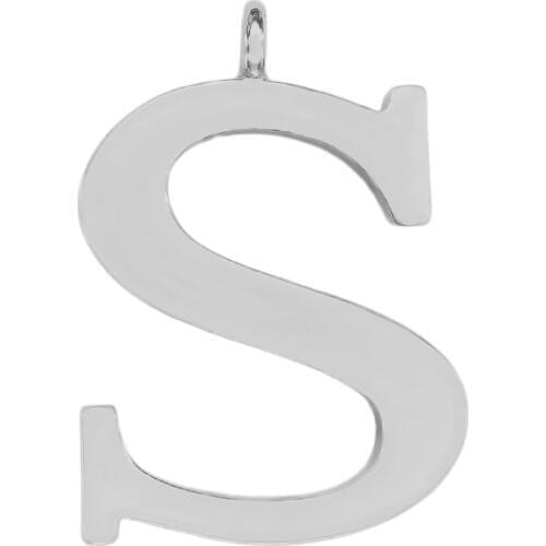 Necklaces Making Accessories Wholesale Alloy Metal 26 Letters Alphabet Initial Letter S Pendants English Letters Jewelry
