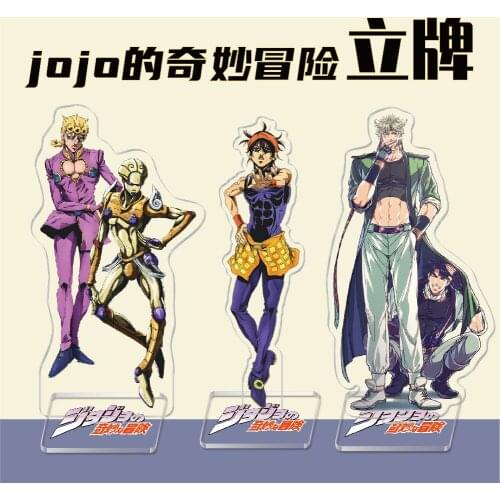 Anime JoJos Bizarre Adventure Acrylic Stand Figure Kujo Jotaro Joseph Joestar Desktop Standing Plate Toy Gifts