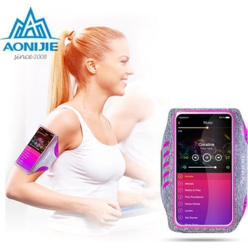 AONIJIE E845Universal Arm Bag Cases For iPhone 6 inch Coins Purse Sports Phone Mobile Wallet Key Package With Arm Shoulder Strap