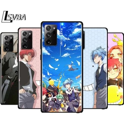Assassination Classroom for Samsung Galaxy Note 20 Ultra 10 9 8 Pro S10E S10 5G S9 S8 S7 Plus Black Silicone Phone Case