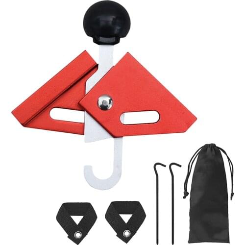 Tent Pole Connector Aluminum Alloy 90 Degree Adjustable Thimble Angle With Lantern Hook Pyramid Tent Awning Pole Accessories