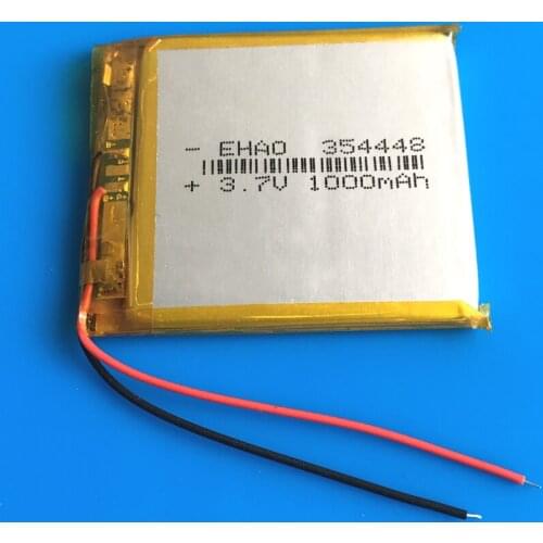 354448 3.7V 1000mAh lithium polymer rechargeable Li po battery replace for mp5 bluetooth GPS wired microphone watches Speaker