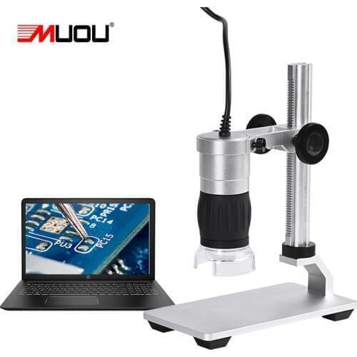 2.1MP HD chip aluminum alloy body USB Stereo microscope Handheld Portable zoom 200X LED Soldering PCB Solder smartphone Repair