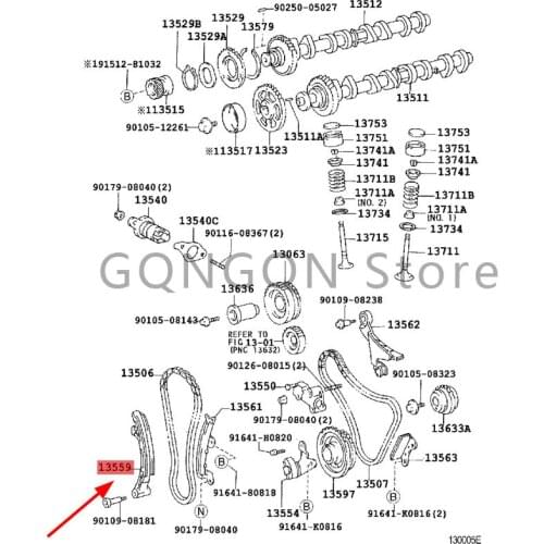 CAR Chain Tensioner Guide 1995- 2017 Toy ot aCOR OLL A (CHINA) FIE LDE R Chain Tensioner Guide