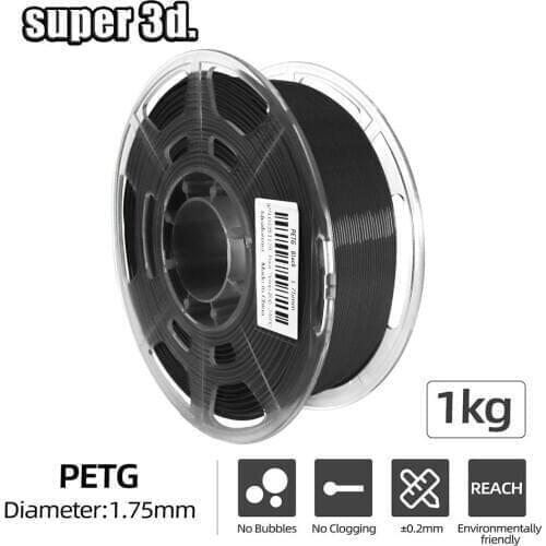 3D Printer Filament PETG 1.75mm 1kg/2.2lbs Plastic Filament Consumables PETG Material DIY printing 100% no bubble