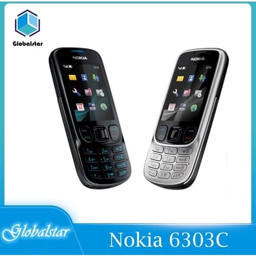 Nokia 6303c refurbished Original Unlocked Nokia 6303 Classic FM GSM 3MP Camera phone Russian keyboard support Free shipping