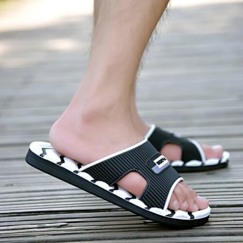 Foot Massage Slippers Man Shoe Summer Plastic Slippers Men Bathroom Slippers EVA Shoes Male Slides Soft Beach Flip Flops Sandals