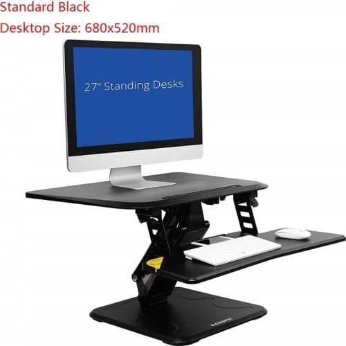 Standing Desk Converter Height adjustable Stand Up Desk Riser w/ Quick Release Removable Keyboard Tray