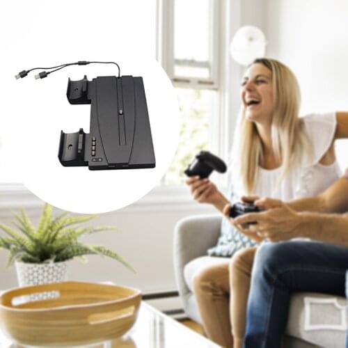Vertical 2 in 1 Game Console Stand Dual Gamepad Controller Charger Power Station for Sony 5 PS5/PS5 Digital Version