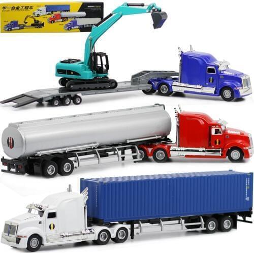 High imitation engineering container truck model,American truck,1:50 alloy model cars,free shipping