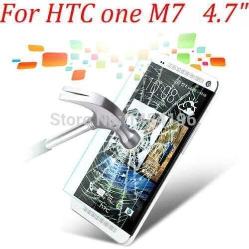 Tempered Glass Film for new HTC One M7 M 7 801 802 Explosion-proof Tempered Glass 9H Screen Protector for new HTC One M7 4.7"