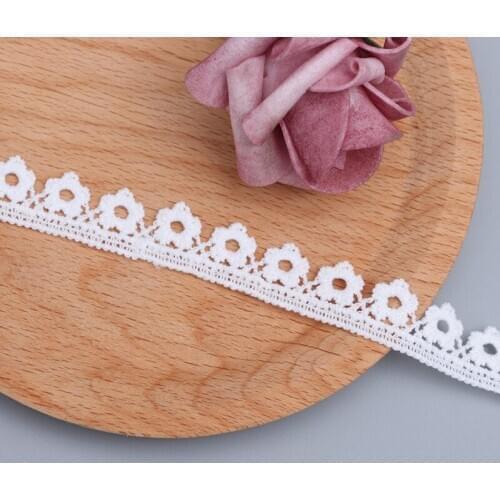 1Yard Latest Lace Fabric 1.2cm Lace Fabric Ribbon Sewing Trim Wedding Lace Bridal Dress Clothes Accessories dentelle encajes QA1