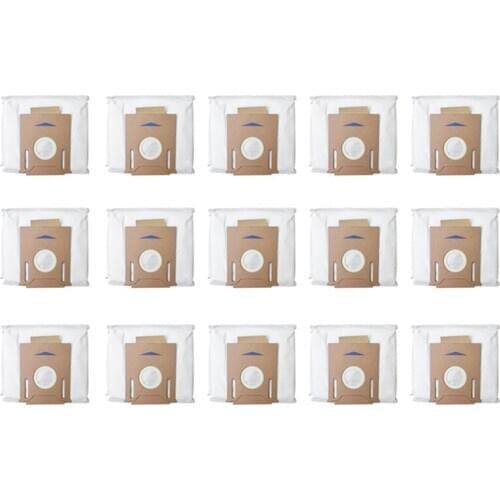 15Pcs for ECOVACS DEEBOT OZMO T8 Robot Vacuum Cleaner High Capacity Leakproof Dust Bag Replacement Accessories Parts Kit