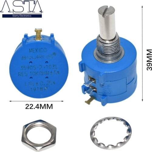 3590S-2-103L 3590S 10K ohm Precision Multiturn Potentiometer 10 Ring Adjustable Resistor