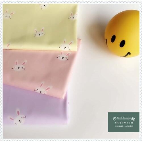 50*160cm Little White Rabbit Style Fresh Cartoon Series Twill Printed Fabric Handmade Childrens Quilt Cover DIY Fabric