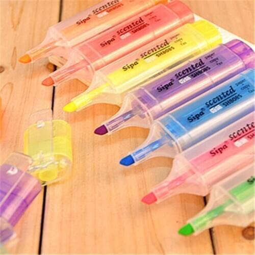 Scent Highlighter Color Marker Stationery Multicolor Highlighter Candy Color Fluorescent Marker Pen