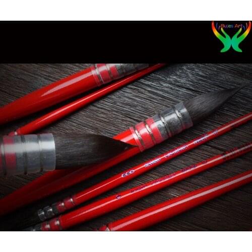 Australia Alvaro NEEF red fat brush squirrel hair watercolor pen round head mop brush artist drawing painting tool at supplies