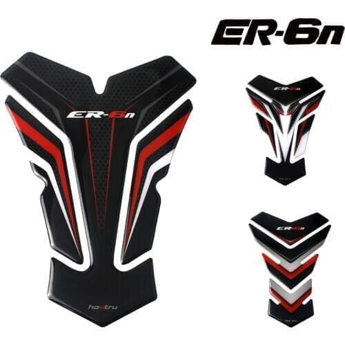 ForKawasaki ER6N ER-6N Tankpad 3D Carbon Fiber Motorcycle Fuel Tank Pad Protection Sticker Fuel Tank Sticker